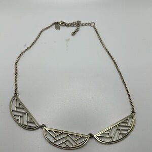 Aeropostale gold tone medallion necklace